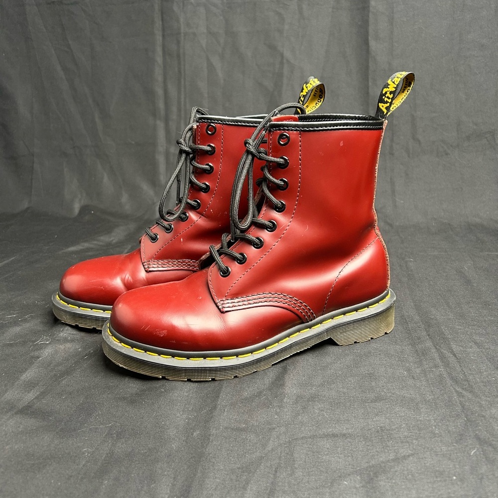 Dr. Martens Cherry Red Lace-Up Boots